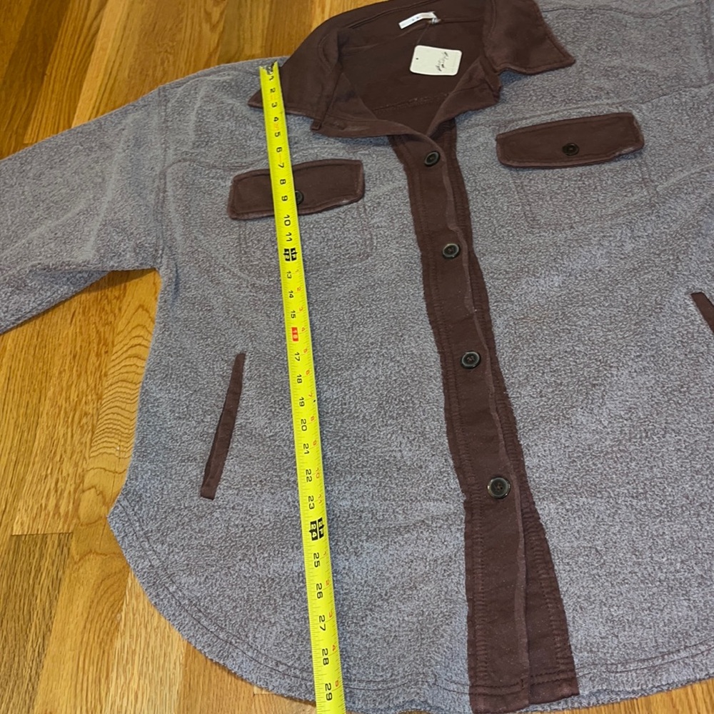 Free People Ruby Jacket Shacket Brown/Burgundy Ra… - image 6